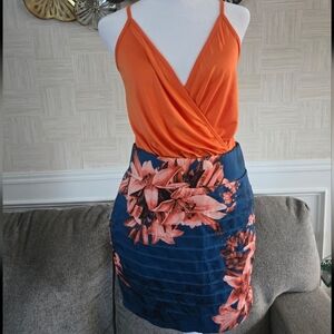 Chic me 2 pc outfit Tropical Floral size petite L